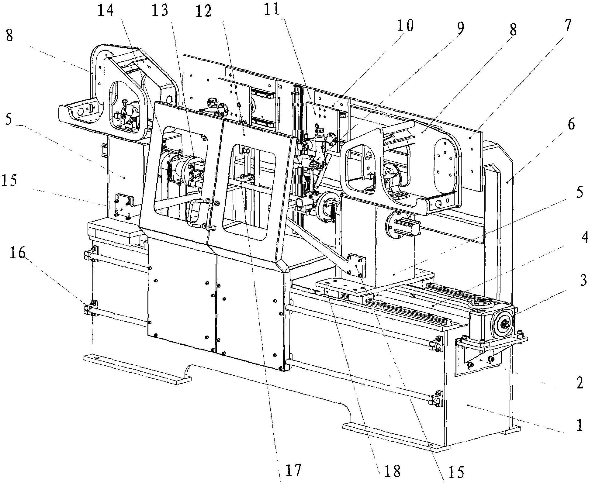 Intersecting line girth welding device