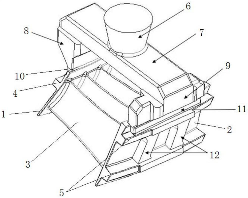 Concatemer solid blade pouring system and concatemer solid blade pouring method