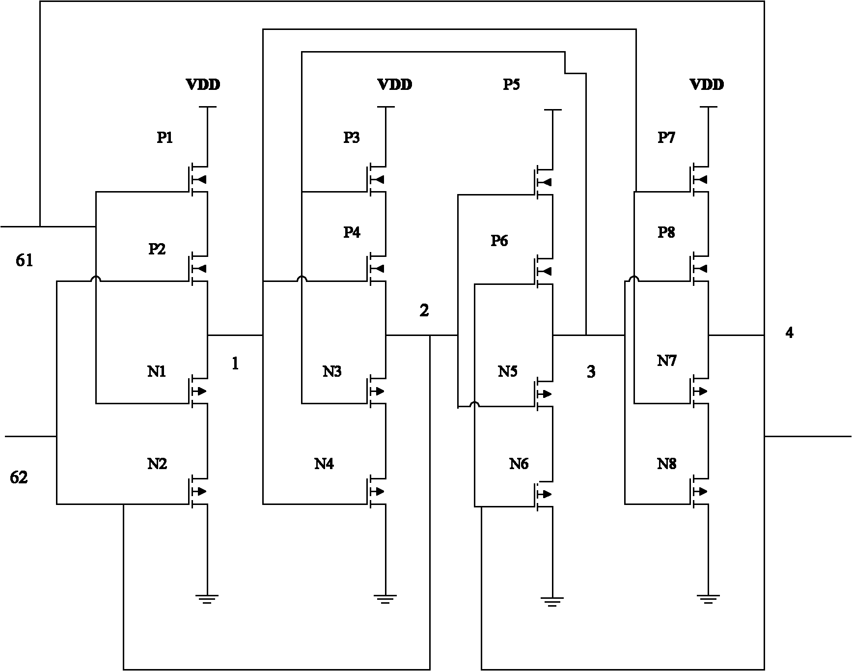 Single event resistance latch structure based on state saving mechanism