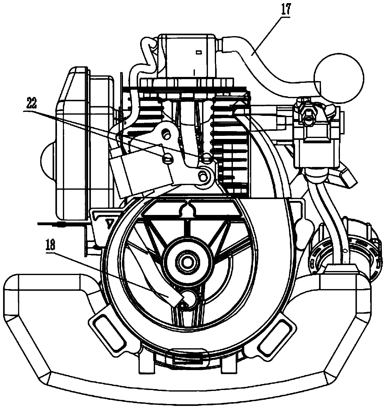 Handheld multipurpose portable four-stroke gasoline engine