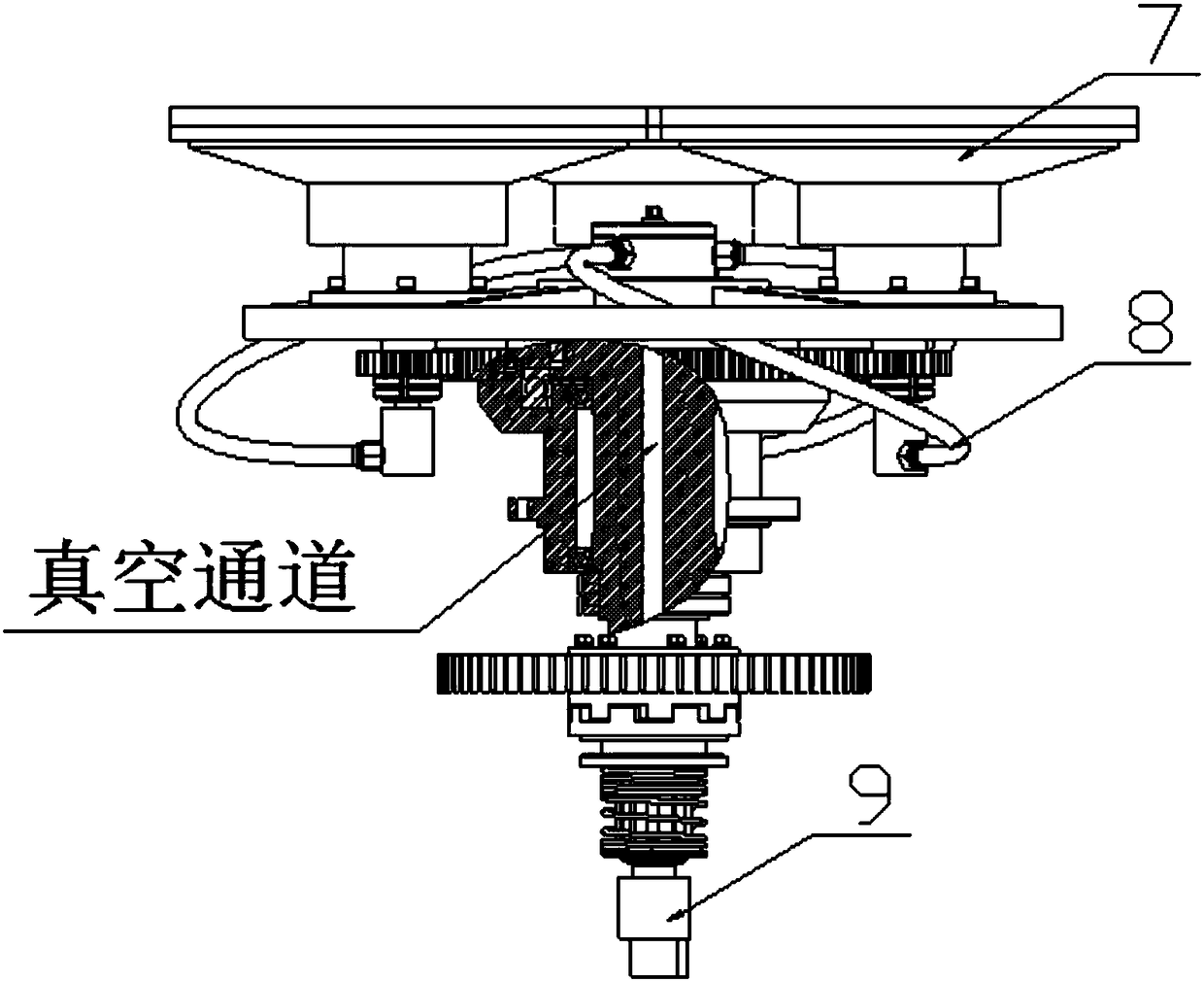 Station starting and stopping device for continuous curved surface polishing machine