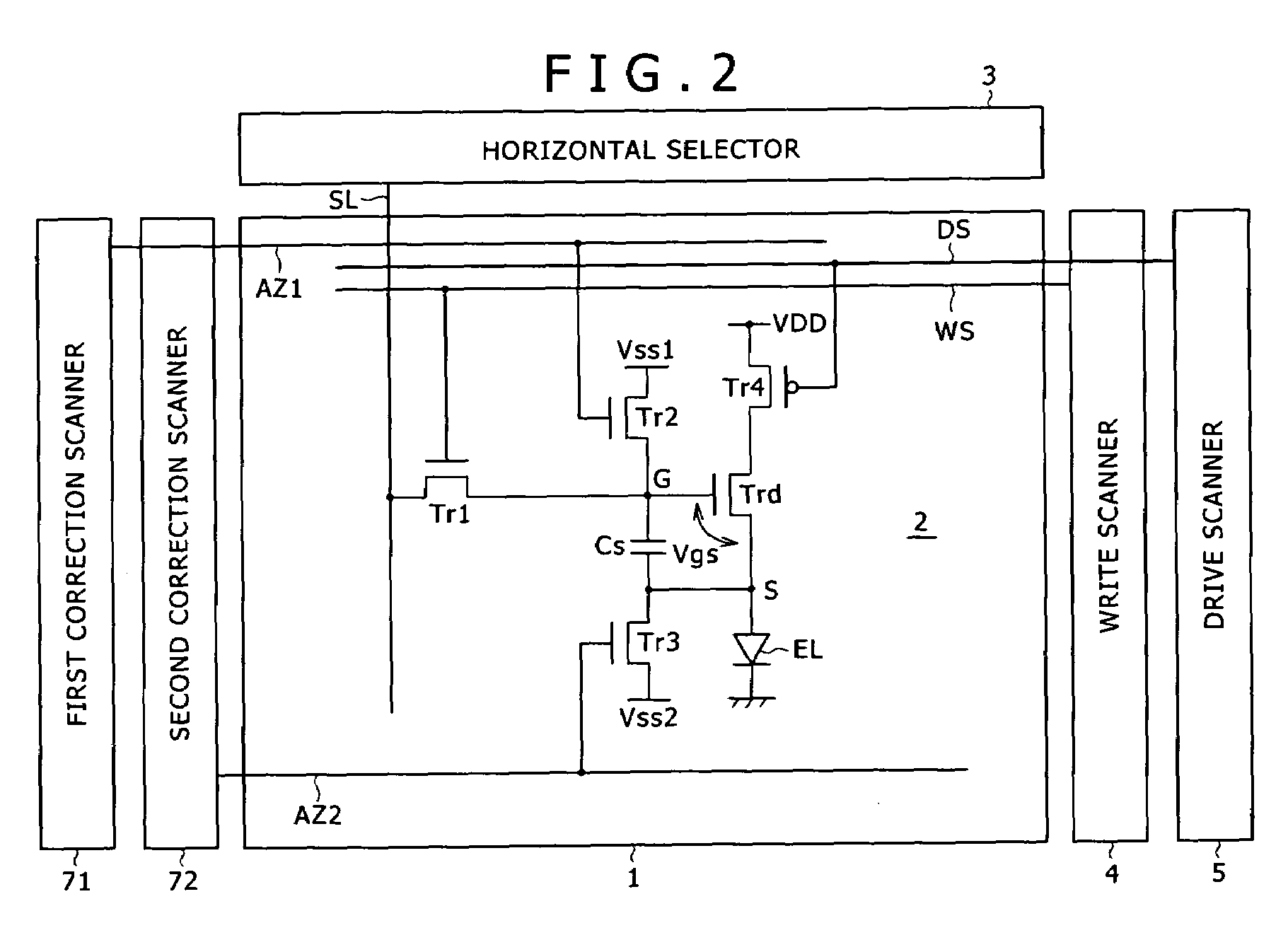 Display device, method for driving the same, and electronic apparatus