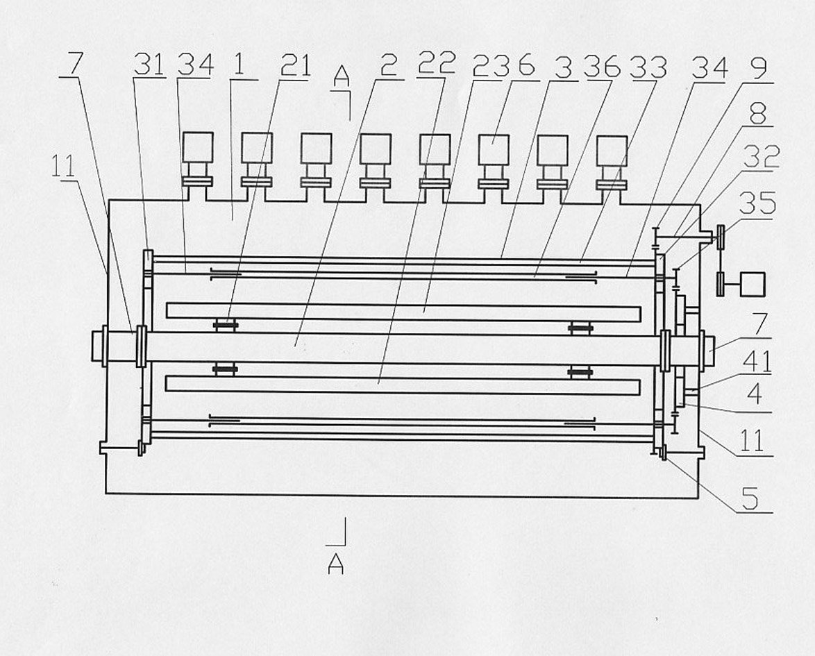 Method for coating film on solar high-temperature heat collection tube used for power generation and horizontal film coating machine