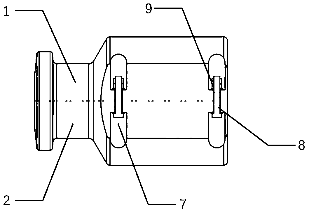 Marine flexible tube cable bend limiter with annular cavity