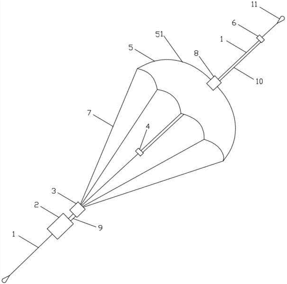 Umbrella ladder combination high-altitude solar power generation system