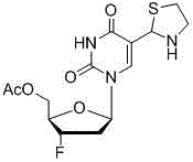 5-substituted pyrimidine nucleoside-tetrahydrothiazole hybrid with anti-HIV activity and preparation method thereof