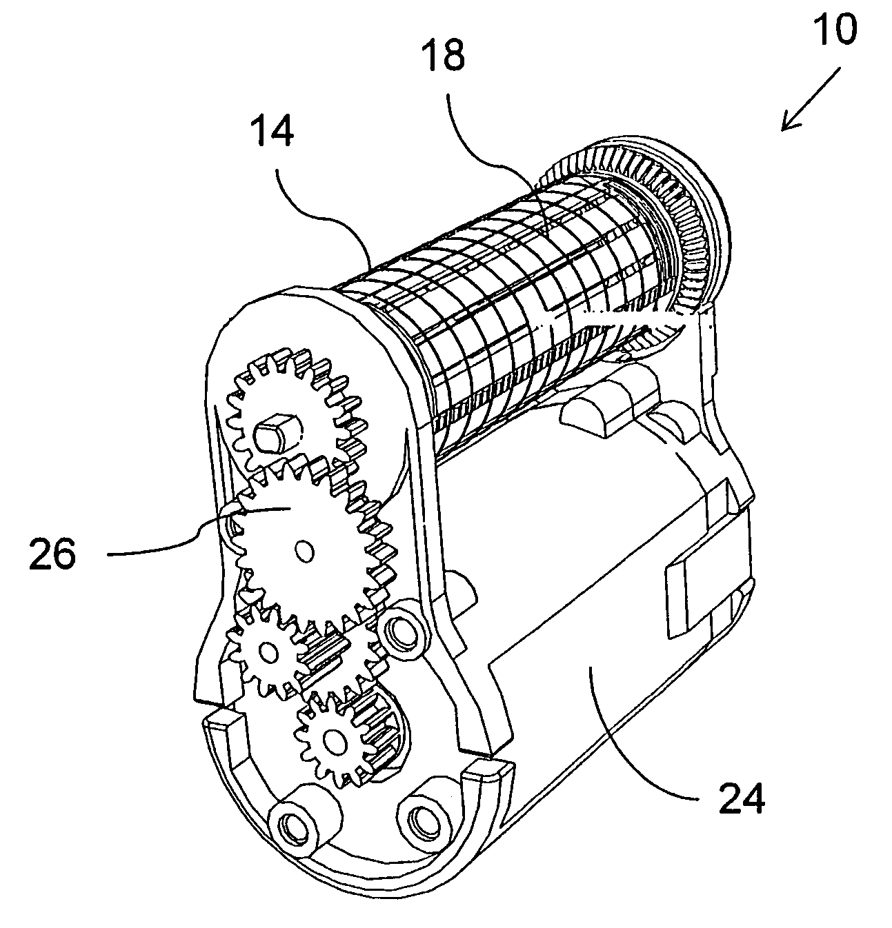 Electric razor with helical filament winding