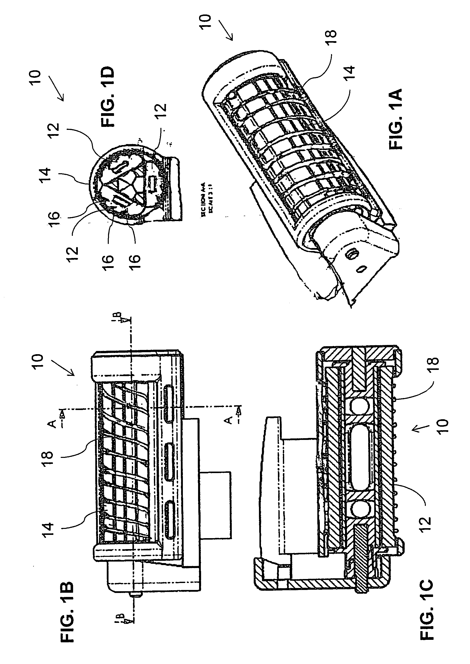 Electric razor with helical filament winding