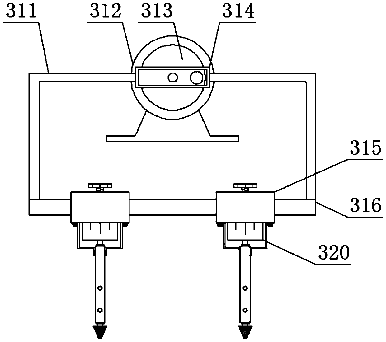 Punching device for agricultural planting