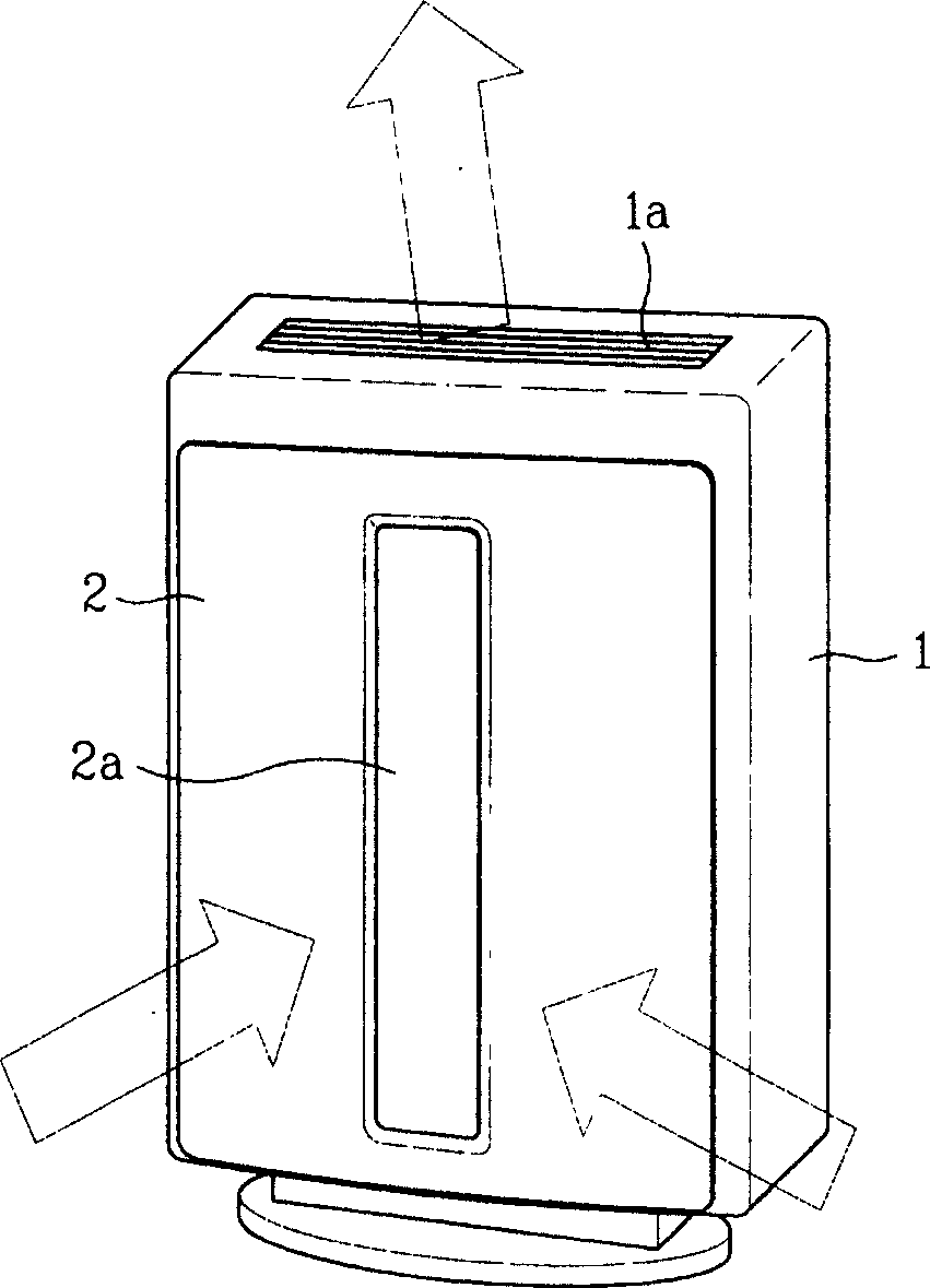 Wall hanging type air filter having ventilation function