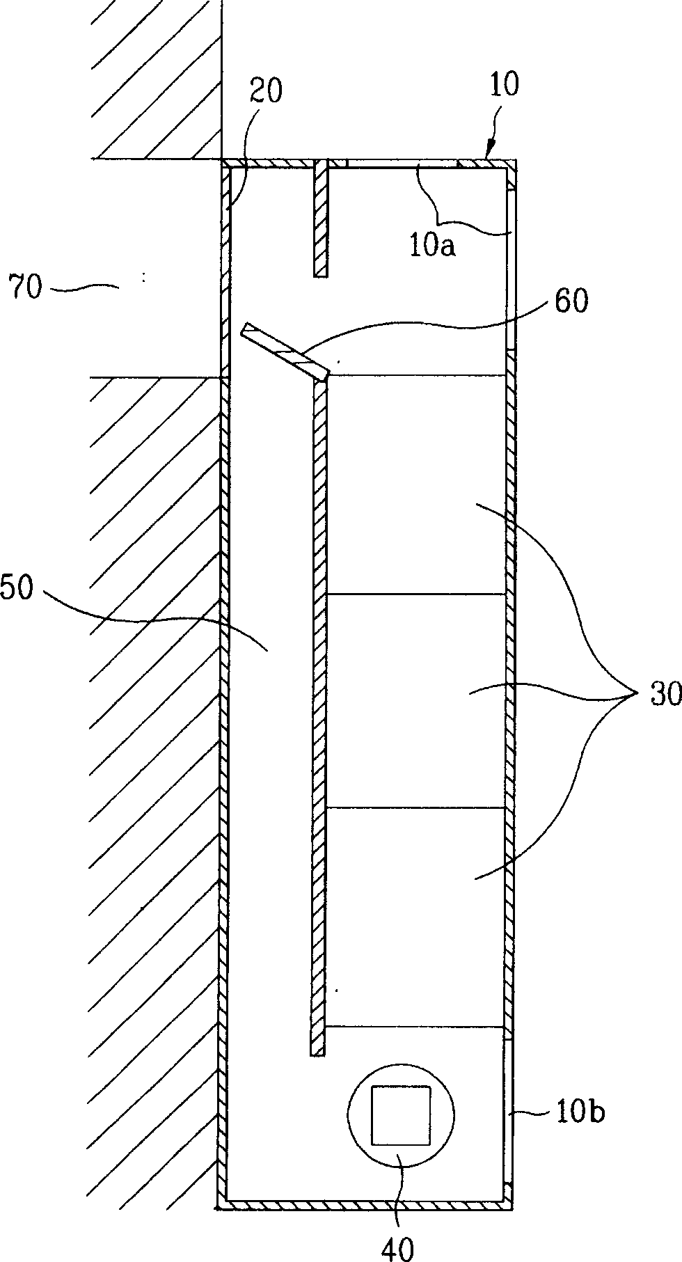 Wall hanging type air filter having ventilation function