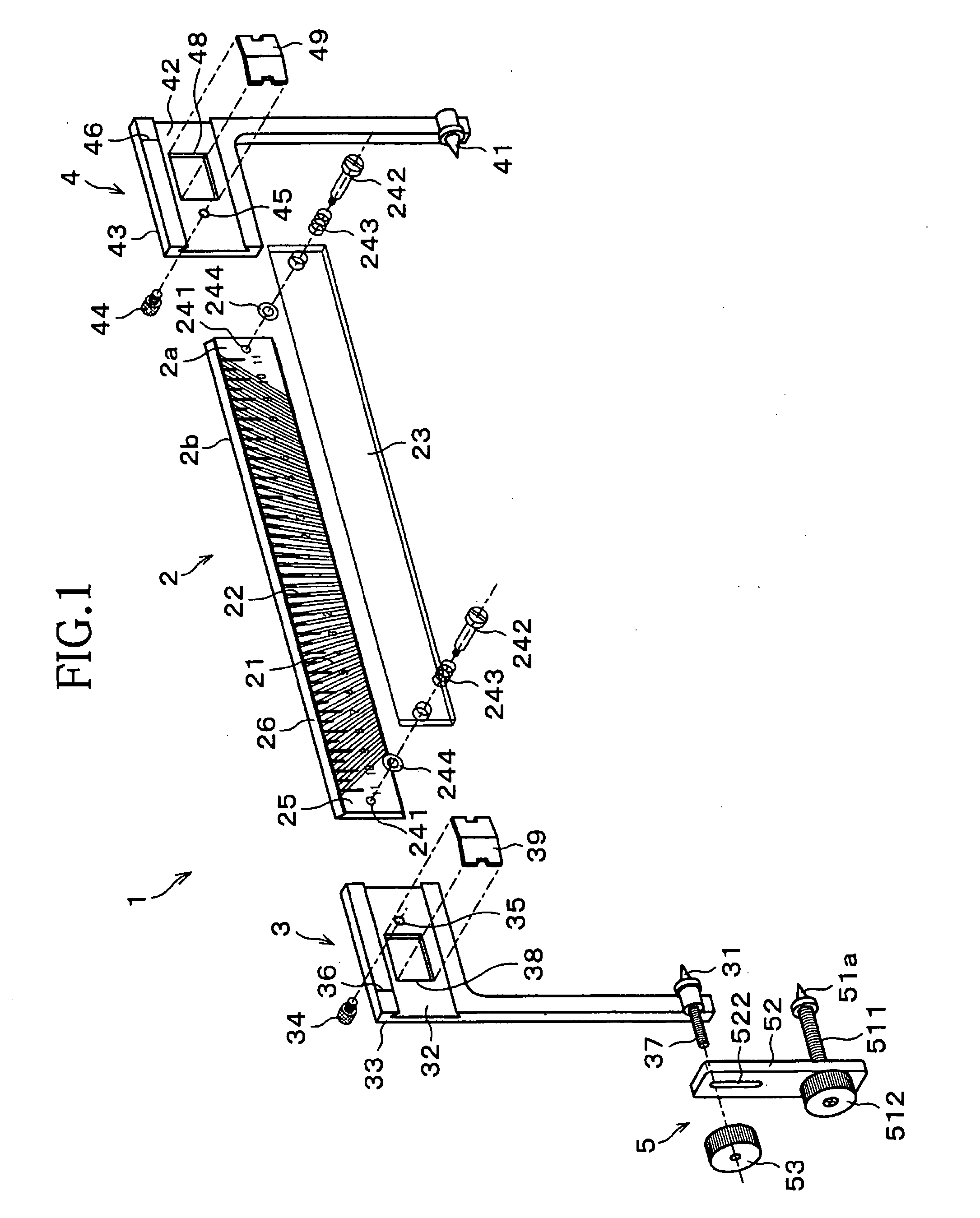 Simplified stereotaxtic brain surgery device, and band used for determining position at which such device is mounted on patient head