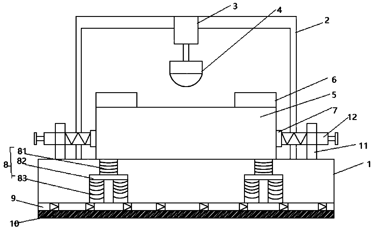 Copper bar cutting damping device