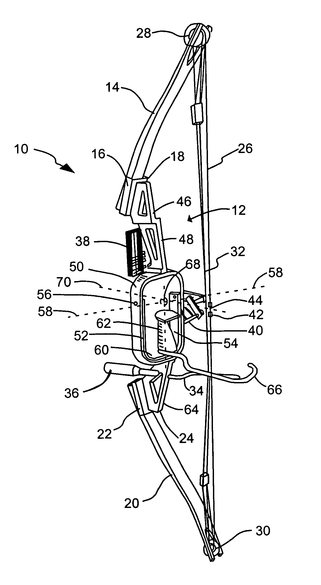 Center-fire bow