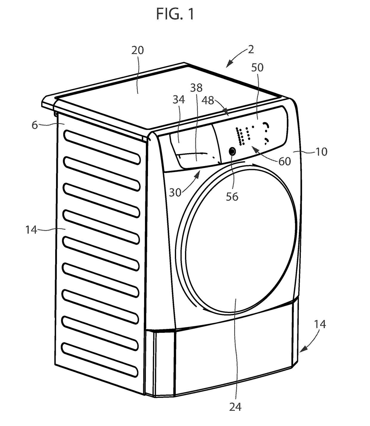 Household appliance with an electronic board and method for manufactruing a household appliance