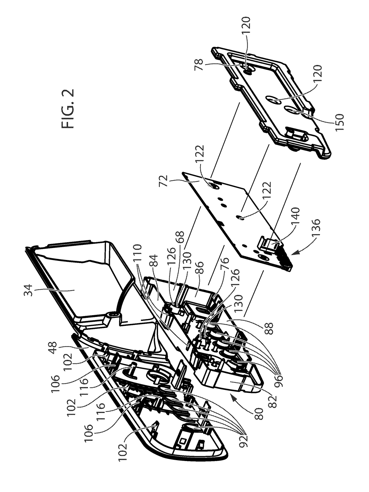 Household appliance with an electronic board and method for manufactruing a household appliance