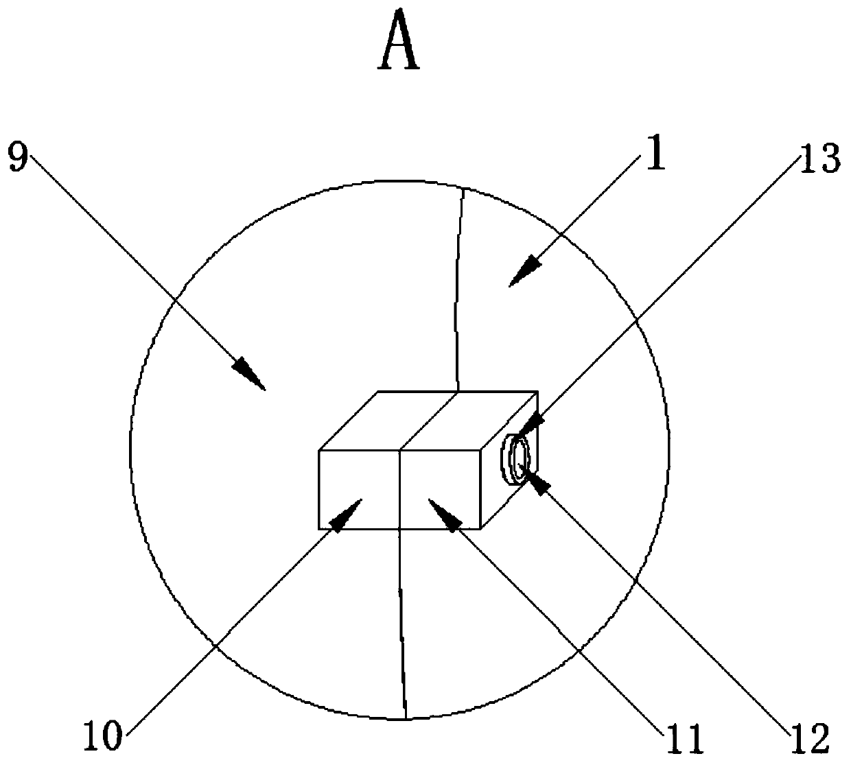 High-air-tightness gas diluting and discharging device