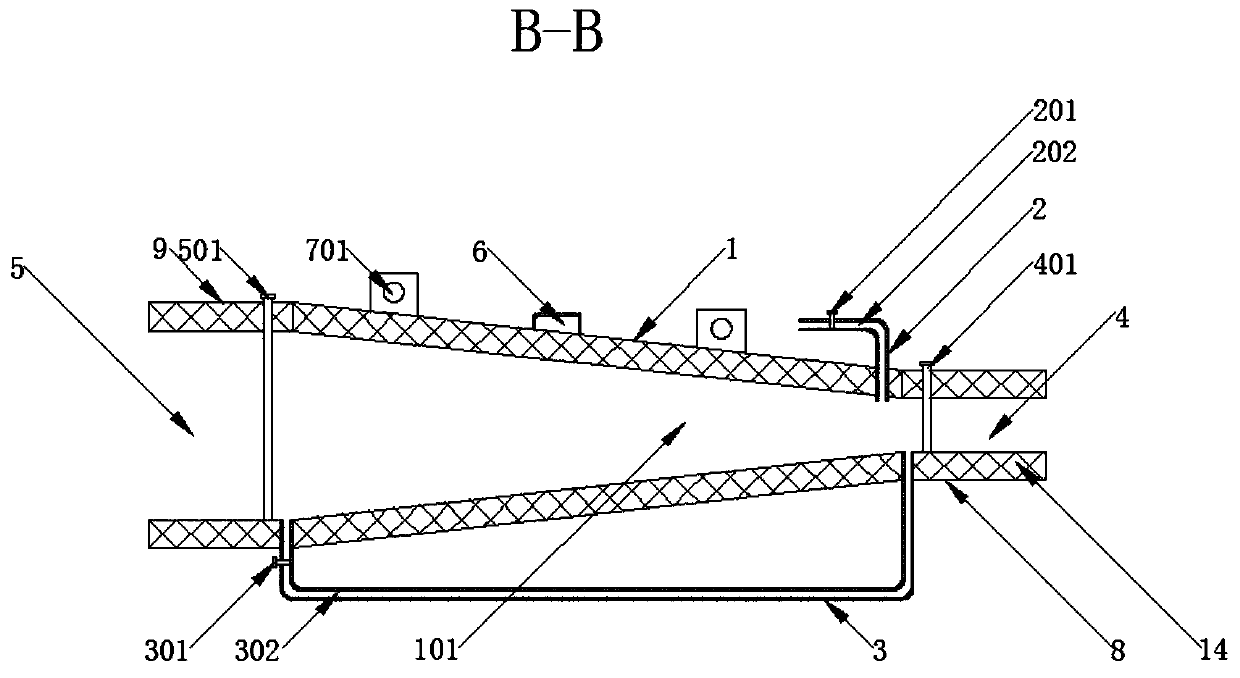 High-air-tightness gas diluting and discharging device