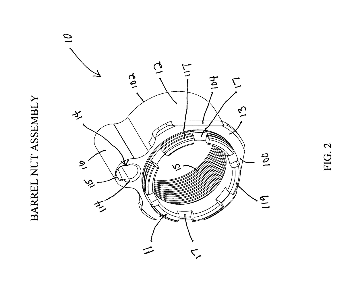 Barrel nut assembly and method to attach a barrel to a firearm using such assembly