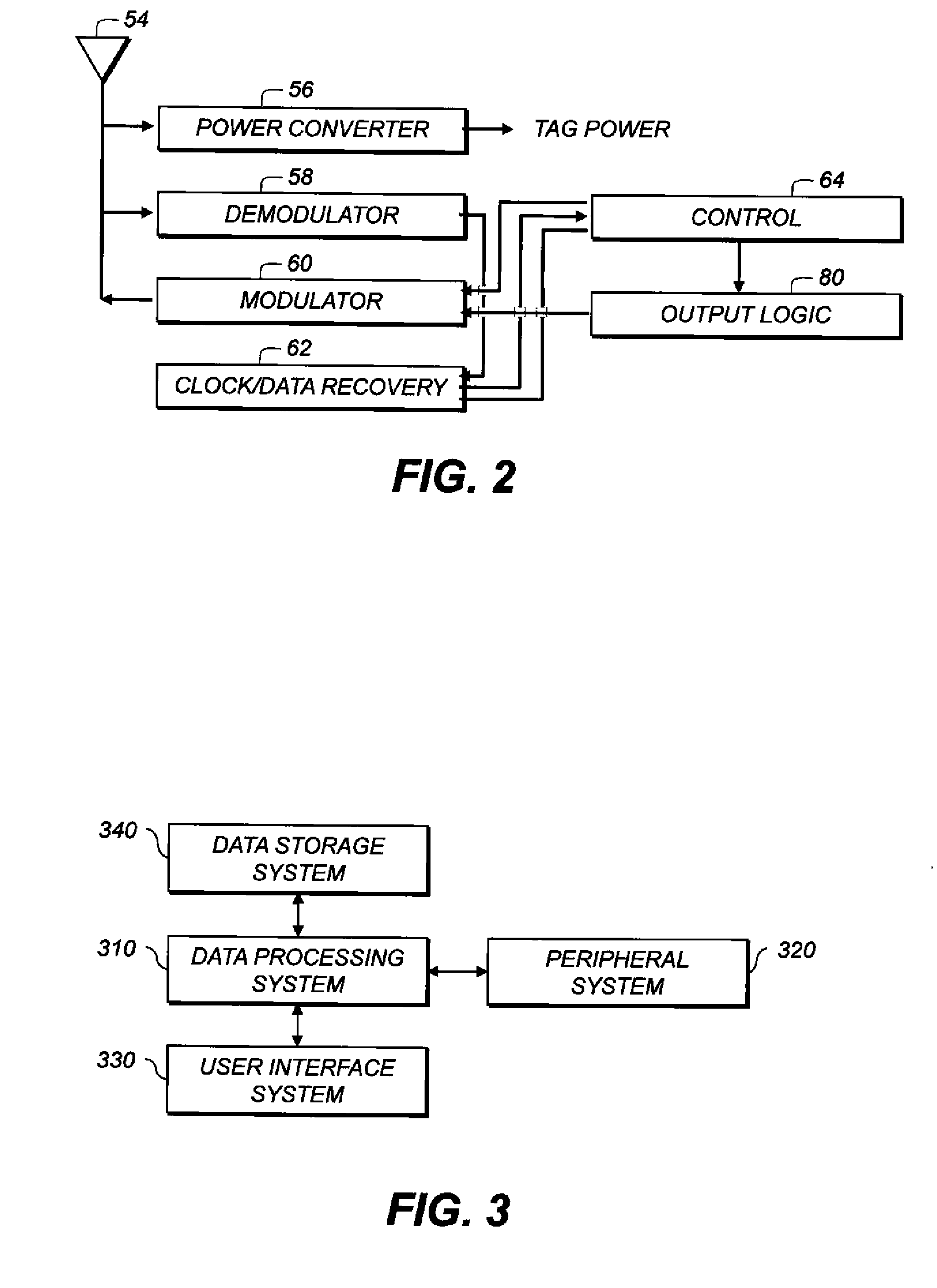 RFID reading system using RF grating