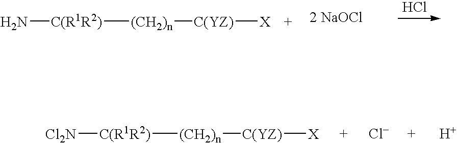 N,N-dihalogenated amino acids and derivatives