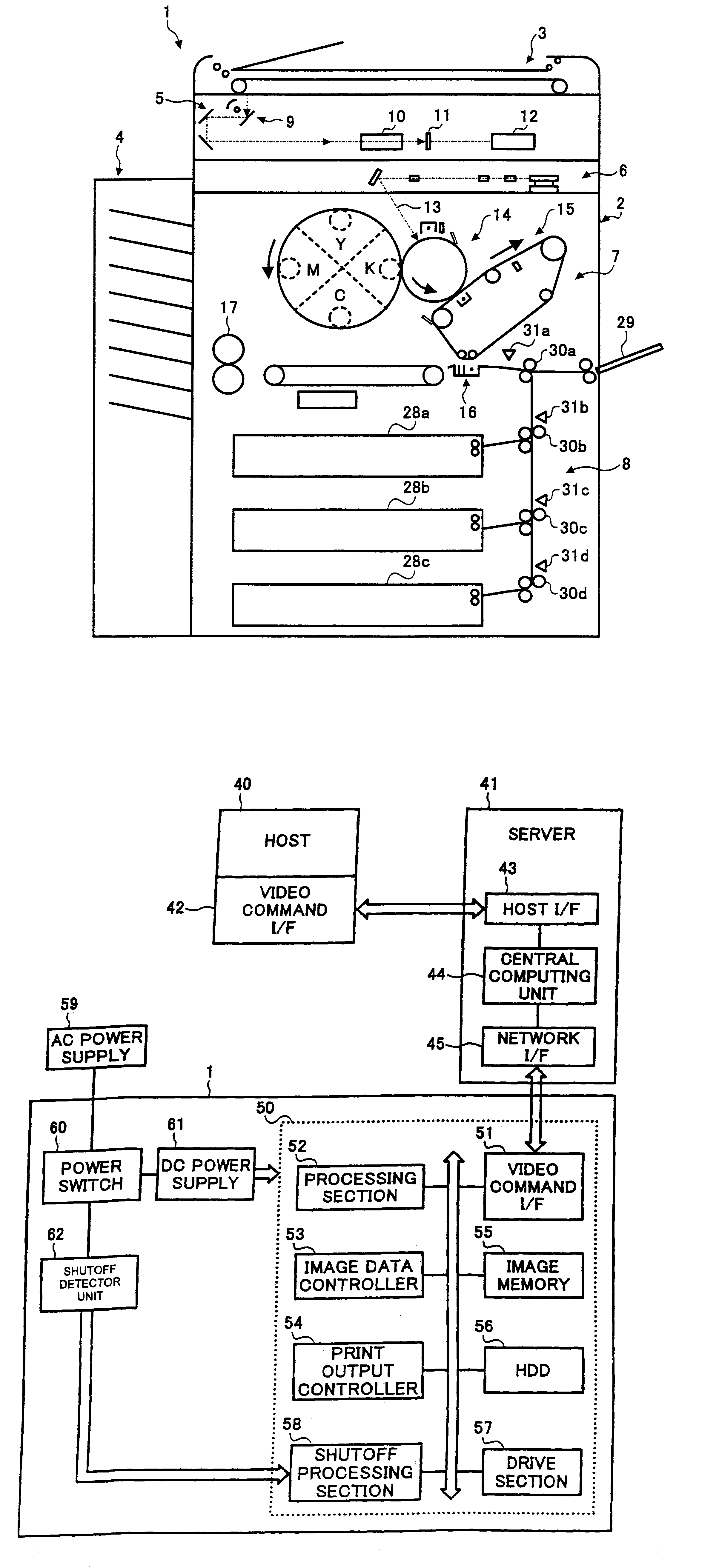 Power supply control device for an image forming apparatus