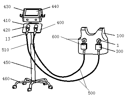 Vibrating type sputum excretion machine