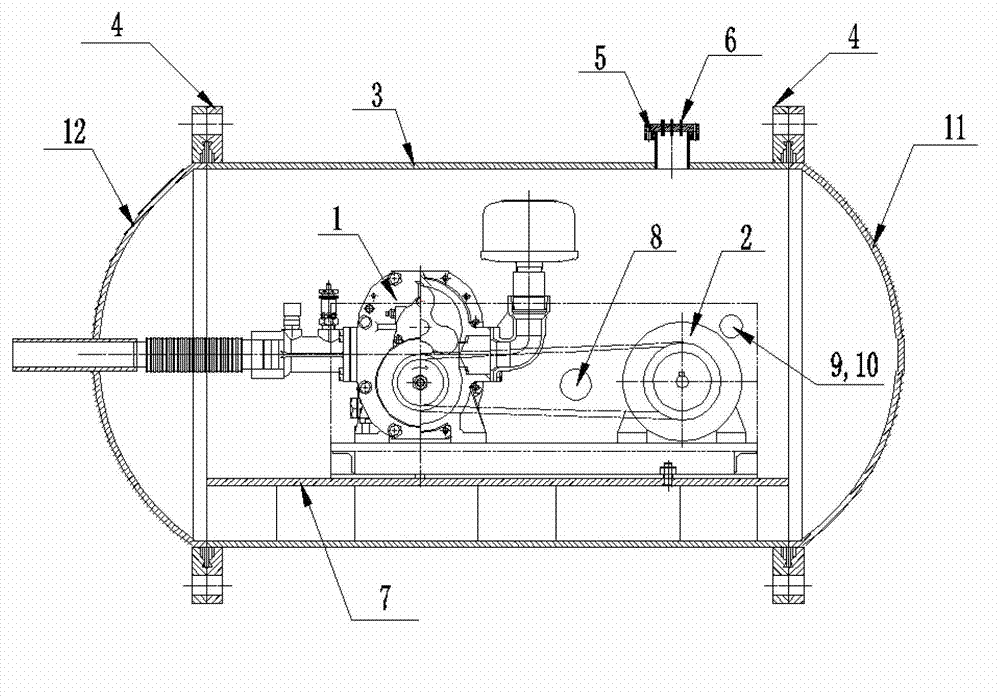 Fan device driving gas to circulate in high-temperature high-pressure sealed pipeline