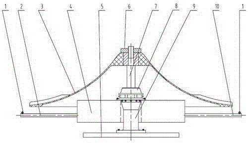 A submersible hyperboloid mixer