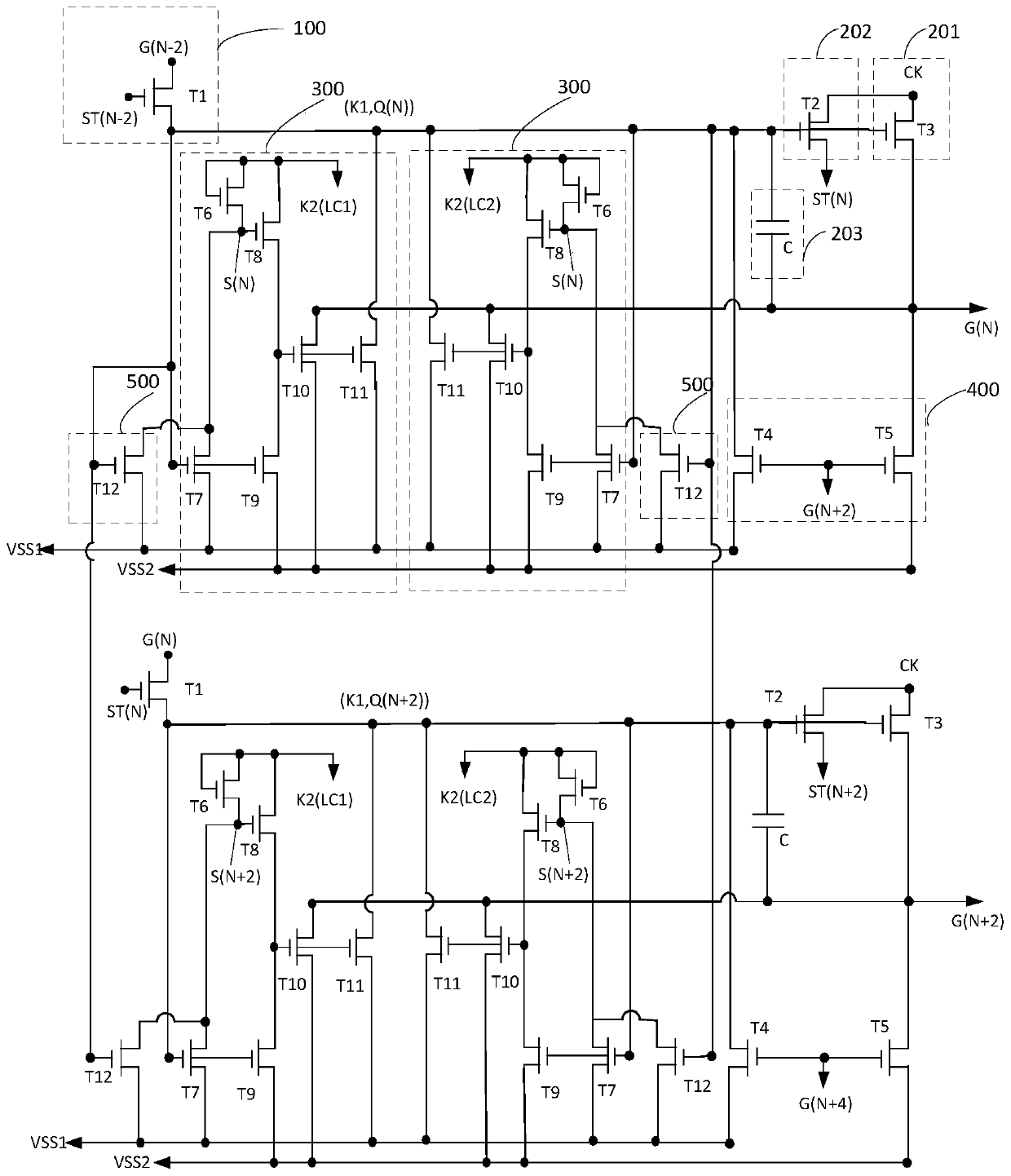 A goa circuit and liquid crystal display