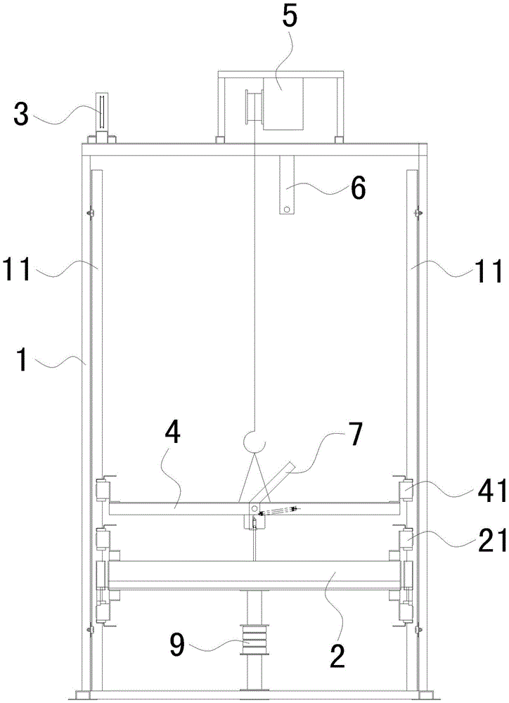 An elevator speed limiter safety gear linkage test platform