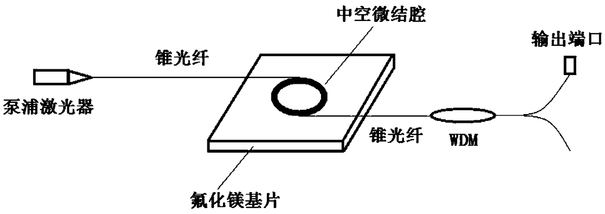 Porous channel hollow micro-knot echo wall mode resonant cavity and preparation method thereof