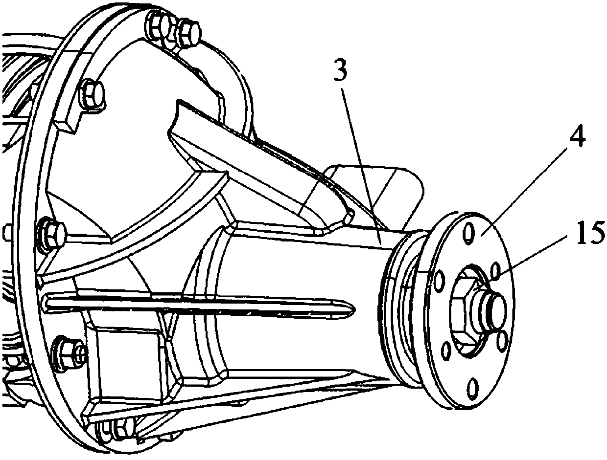 Measuring tool for rear axle flange corner