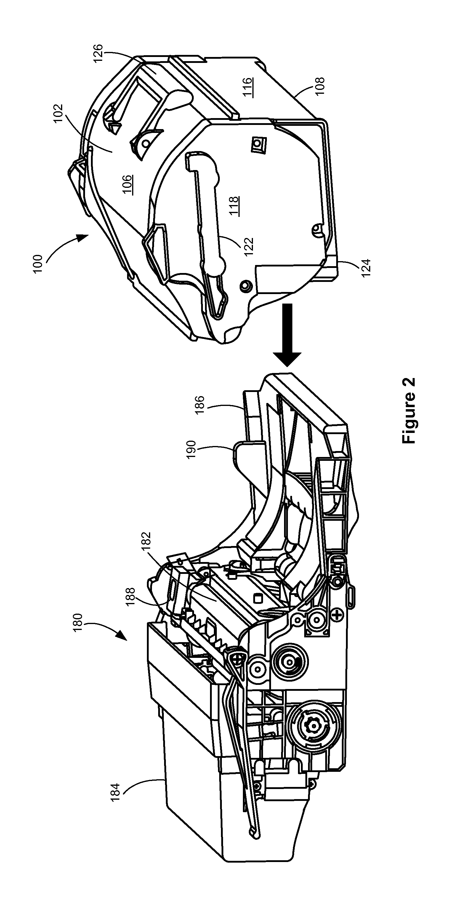 Toner Cartridge having a Pivoting Exit Port Cover