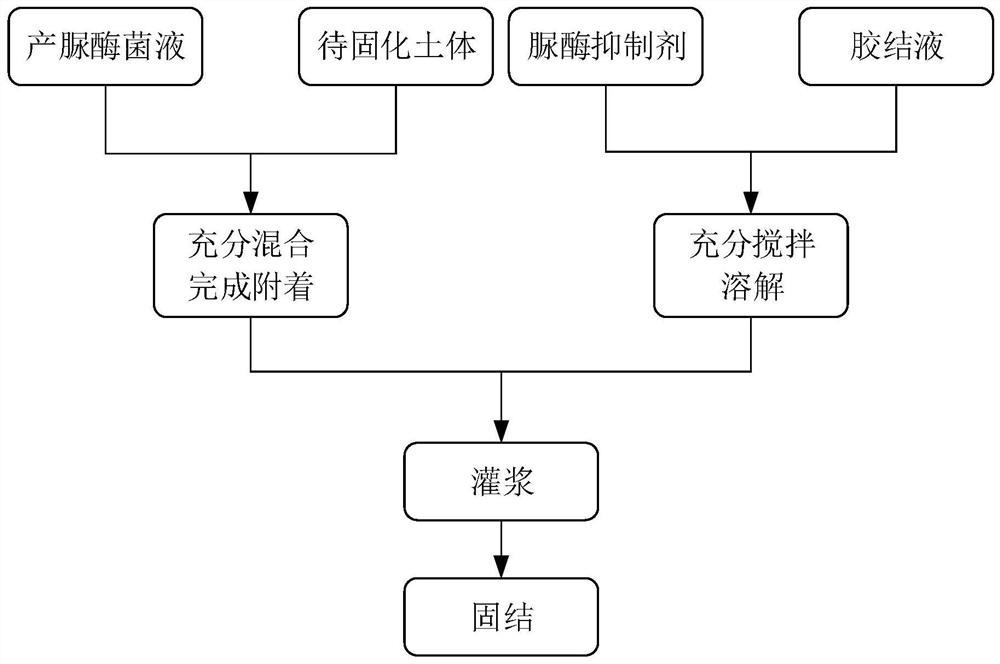 A kind of microbe-induced mineralization reinforcement soil grouting method by introducing urease inhibitor