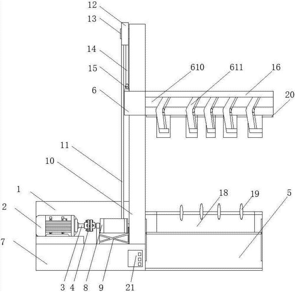 Clamping device of efficient cutting machine for wood processing