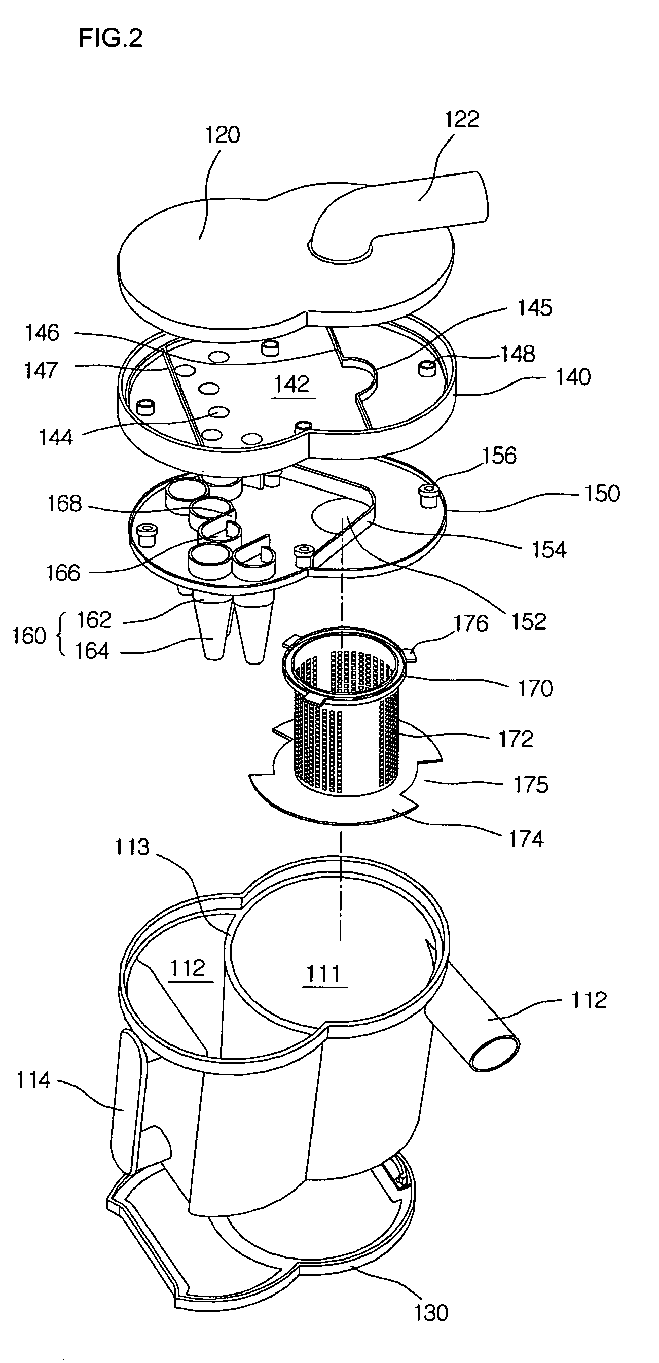 Dust collection unit for vacuum cleaner