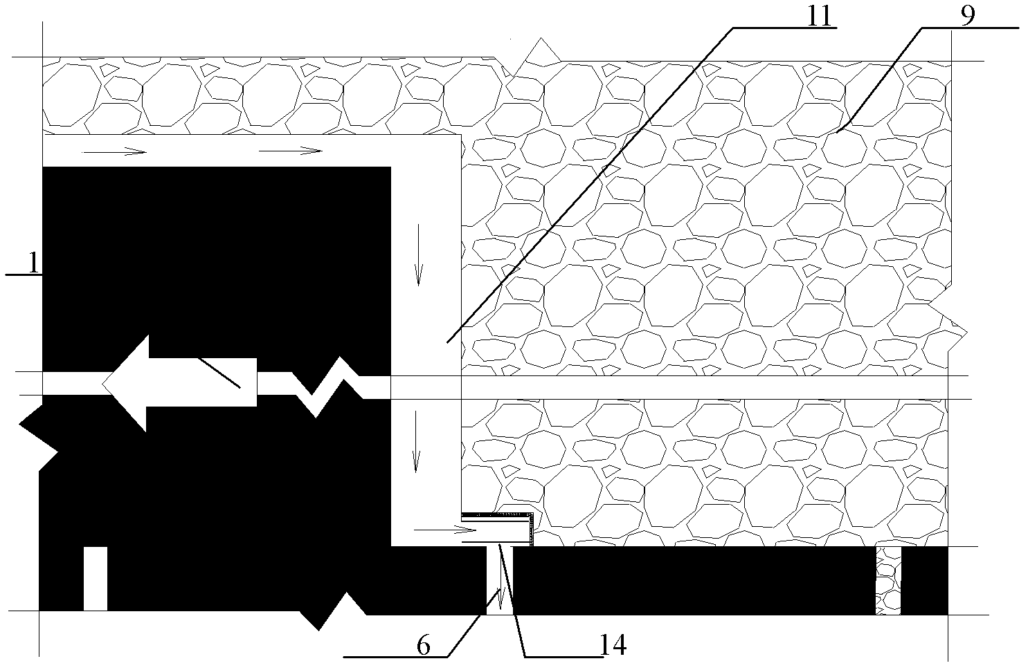 Ultra-close coal layer mining roadway distributing method