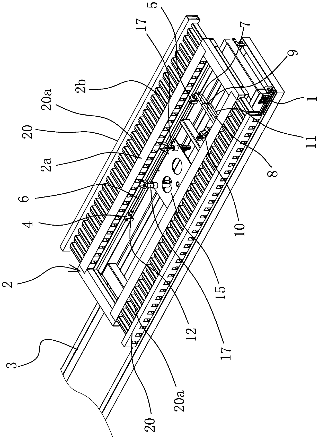 An entry and exit device for a three-dimensional parking garage