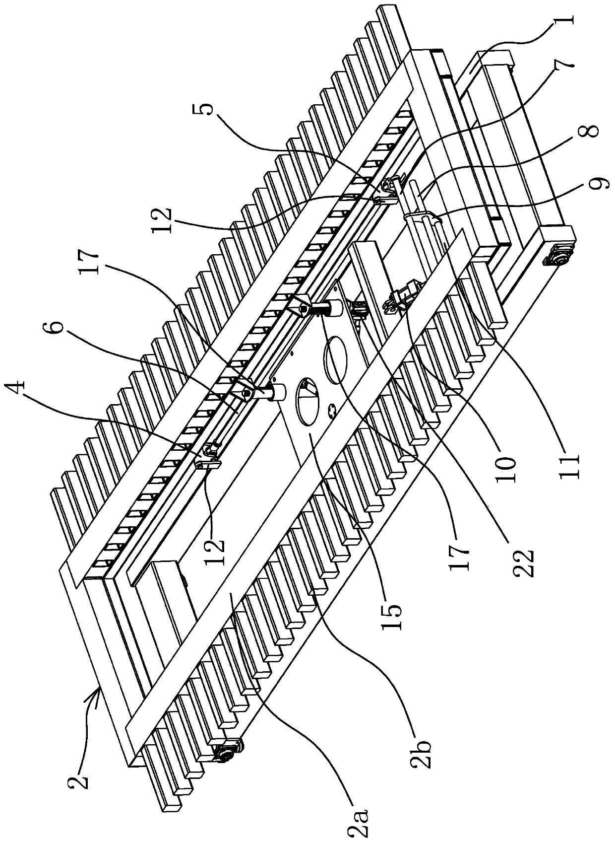 An entry and exit device for a three-dimensional parking garage