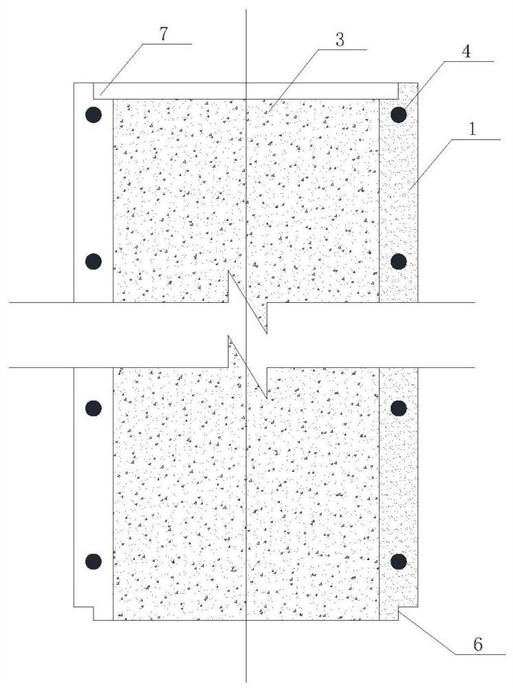 Square section type prestress ultra-high performance concrete pipe combined column