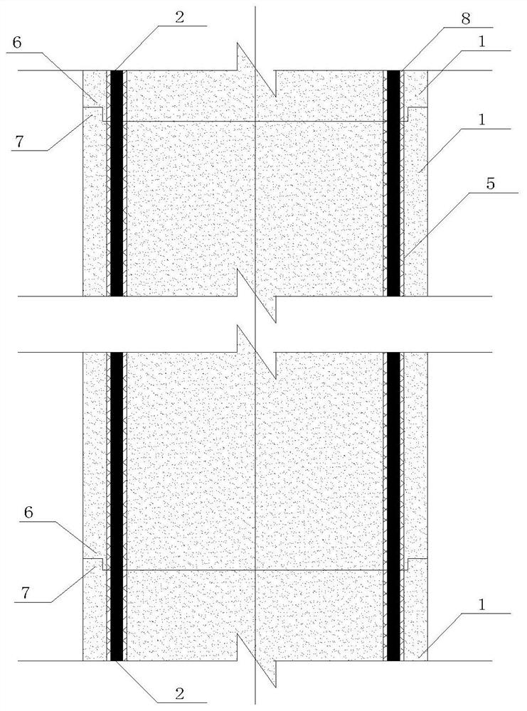 Square section type prestress ultra-high performance concrete pipe combined column