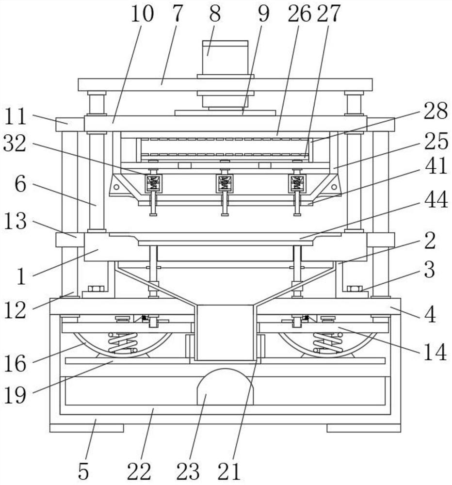 Stamping die for automobile chassis