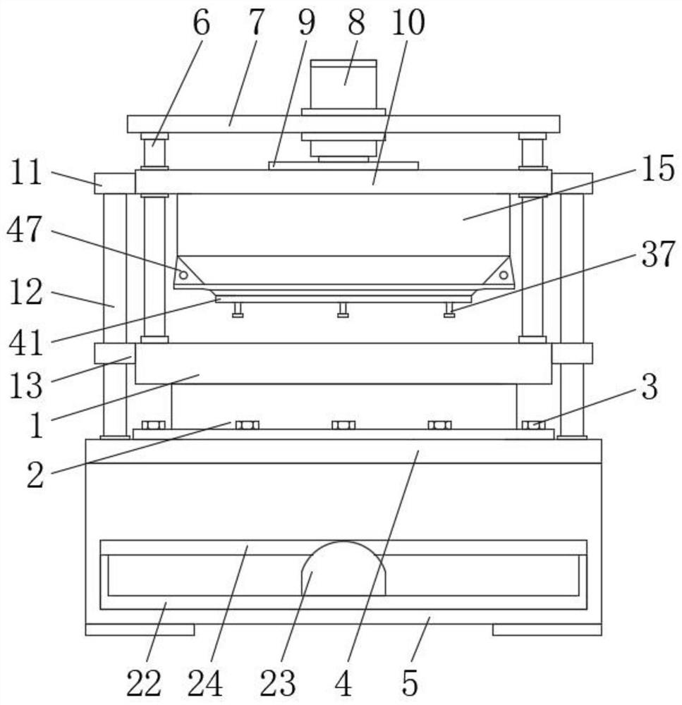 Stamping die for automobile chassis