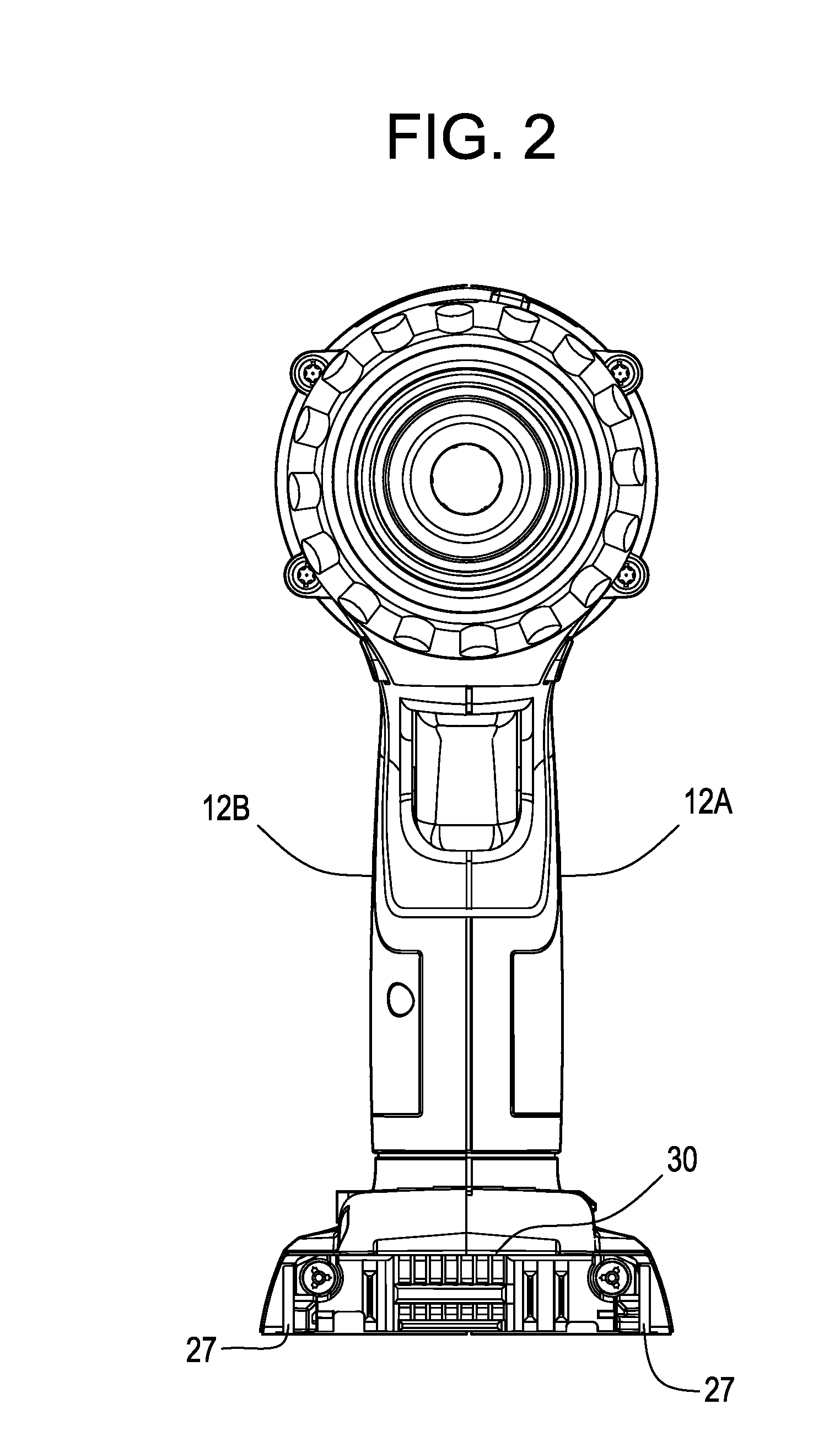 Remote diodes in a cordless tool