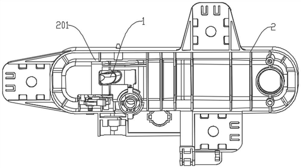 Automatic return overturning handle