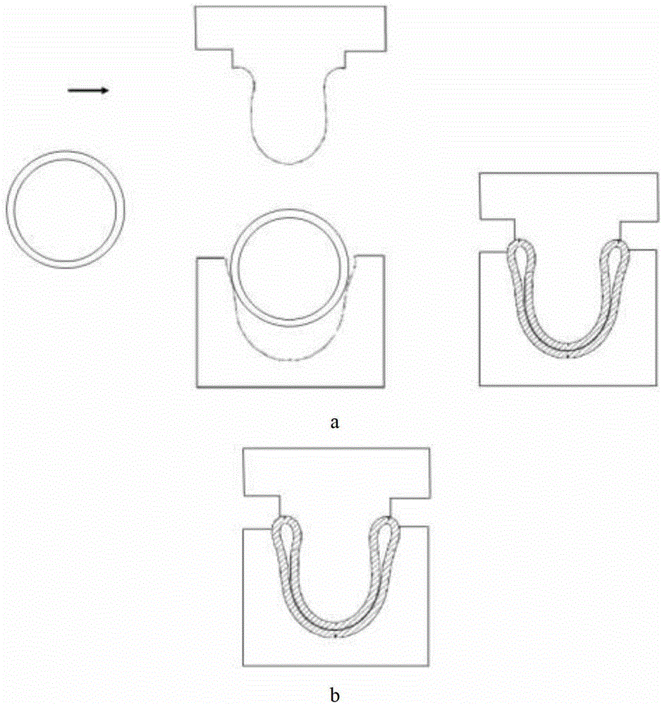 Coolant direct cooling process and device for hot forming die based on boron steel pipe