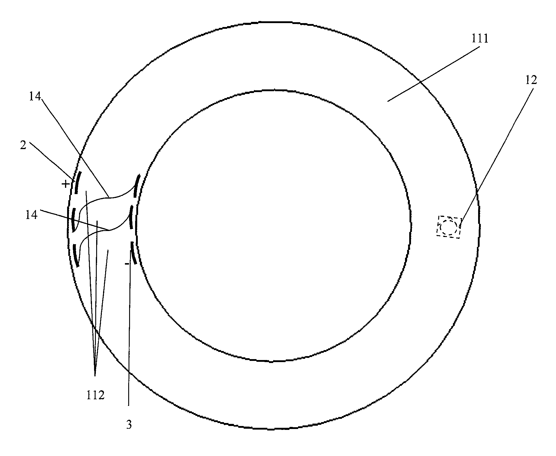 Liquid metal cutting magnetic line type power generating device based on human body energy drive