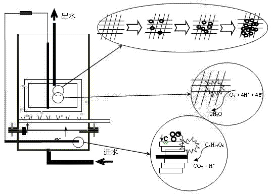 Sewage treatment unit and method using bioelectrochemistry to aid membrane bioreactor