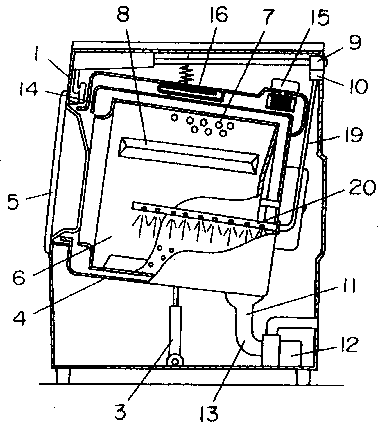 Drum-type washing drier